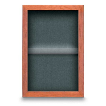 United Visual Products Indoor Enclosed Combo Board, 48"x36", Black Frame/Green & Burgundy UVCB4836B-GREEN-DBURGU